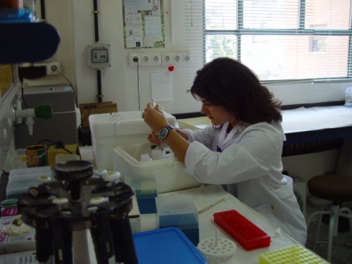 Ana en el laboratorio Ana en el laboratorio